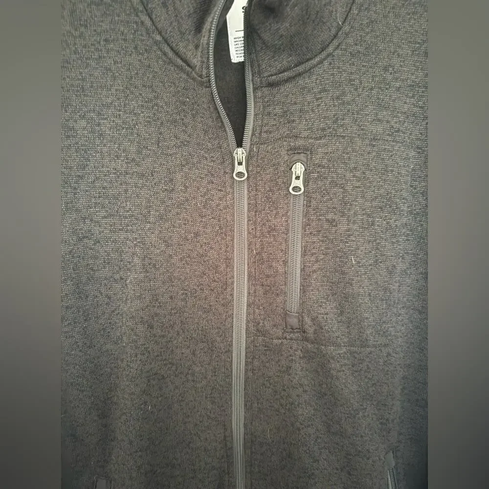 Sonoma Goods for Life Kohl's Dark Gray Fleece Zip Up Jacket Size XL